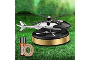SHININGLOVE Air Freshener Solar Powered Car Aromatherapy Decoration Car Fragrance Diffuser Ornament Helicopter-Shaped Solar Powered Car Aromatherapy Interior Accessories Diffuser for Car and Home gold