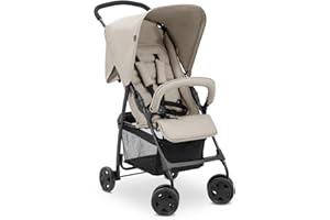 hauck Poussette Compacte Citadine Sport - Ultra Légère Seulement 5,9 kg, Pliable et Inclinable, Jusqu'à 15 kg, Capote Pare-Soleil, Grand Panier 3 kg, Beige
