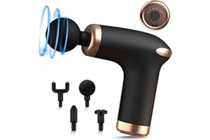 FACAIO Mini pistolet do masażu, perkusja mięśni z 6 prędkościami, ciche urządzenie do masażu rąk, mocny masażer punktowy, do ramion, ciała, pleców, relaksu