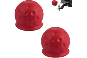 TZEKING 2 Piezas Remolque Cubierta de Bola de Goma Negra,Ø 50 mm Protector Bola,Tapa Bola Remolque,Cubierta de Bola de Barra de Remolque,Coche Cubierta de Bola Enganche,Barra de Remolque Cubierta de Bola