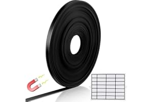 RemixAst Black Magnetic Tape Roll Thin Strips, 6mm x 8m Magnetic Board Dividers Whiteboard Graphic Decorative Tape Marking Line for Classroom Office Art Accessories