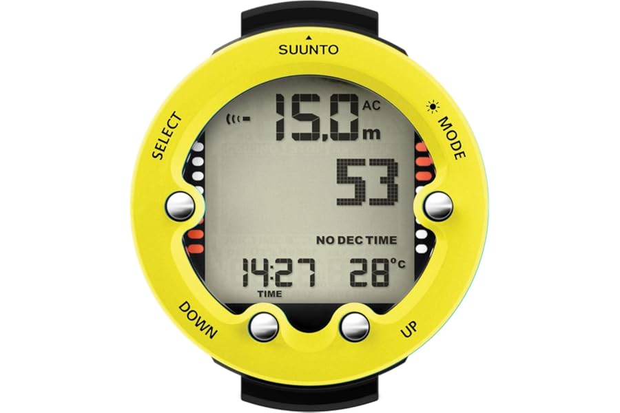 Suunto Dive Zoop Novo Digital Underwater Watch with Large Backlit Display, 80 M Waterproof, Underwater Computer with Alarm Functions, Weather Functions, 1.5 Years of Life in Scuba Mode