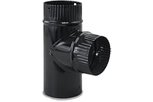CAEXVEN TE para chimeneas en Acero Negro Vitrificado - Ángulo 90º - Serie lisa - 150 mm