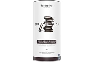 foodspring Shape Shake 2.0 Biscotti e Crema - Sostituto pasto completo per il controllo del peso con proteine premium, solo 209 kcal per porzione, senza glutine - 900g