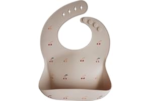 mushie Silikon Lätzchen für Kleinkinder & Babys | Babylätzchen mit Auffangschale | BPA frei & Wasserdicht | Sicheres Hochwertiges & Abwaschbares Lätzchen mit verstellbarer Passform |