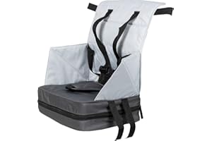 POUPY Alzabimbo pieghevole da tavola. Seggiolino da sedia per bimbi, lavabile e riutilizzabile. Morbido rialzo sfoderabile e con cinture di sicurezza, per la sicirezza dei tuoi bambini durante la pappa.