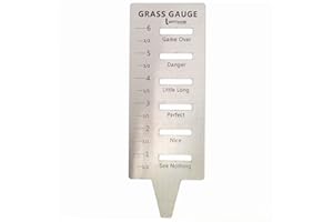 UPTTHOW Grass Gauge Gardening Weeding Ultimate Lawn Tool Yard Landscaping Plant Growth Height Measurement Stainless Steel Ruler Gift for Lawn Enthusiast, Dad and Friends
