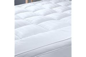 Threads For Bed® Premium Kuschelige Matratzentopper 160x200cm, Weiche Topper Matratzenauflage mit 100% Baumwollgewebe, Gesteppte Mattratzeschöne mit Polsterung für Unterstützung und Schutz vom Schmutz