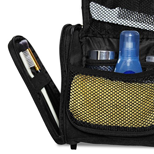 Kleiner Premium Kulturbeutel zum Aufhängen | Kompakte Reise-Kulturtasche für Frauen & Männer | Wasserresistente Waschtasche mit vielen Fächern | Handliche Kosmetiktasche mit Henkel - 7