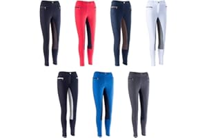 HKM by Reiterladen24 - Damen Reithose Vollbesatz BASICLINE schwarz/dunkelbraun 44