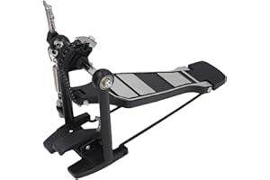 GOTOTOP Single Bass Drum Pedal, Foot Kick Percussion and Black Chain Drives
