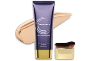 HERBENJOY Body Coverage Perfector Waterproof, Leg Makeup to Cover Veins & Tattoo Cover Up, Full Coverage Concealer with Brush, Long Lasting Sweat-Proof Body Foundation, Natural Finish