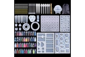 Queta 284Pcs Jewelry Pendant Moulds Silicone Mould Jewellery Moulds Silicone Epoxy Resin Jewellery Moulds Set for DIY Pendant Jewellery Stand Bracelet Jewellery Shapes