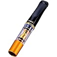 ZOBO Cigarette Filter Holder Microporous Multi-Filtering to Reduce Tar and Smoke Stains Portable Reusable Food Grade Plastic Compatible for Coarse (7.3mm-8mm) Cigarettes (with 1 Extra Mouthpiece) Gold
