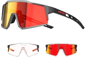 KAPVOE Gafas de Ciclismo Fotocromáticas con TR90 Gafas de Sol Deportivas Mujeres Hombres Running Transparente MTB Bicicleta Accesorios K9022