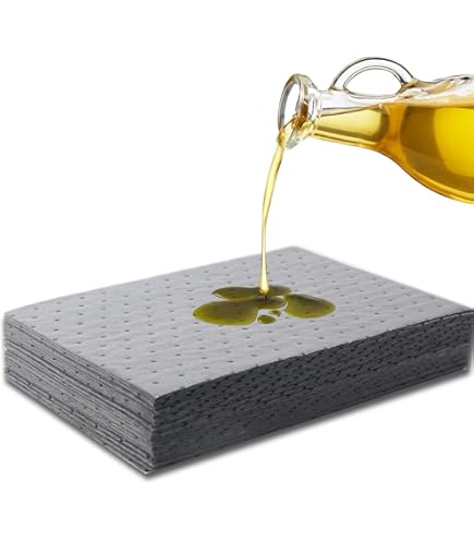 Yixinly Olieabsorberende doeken, 30 stuks olie-opvangmatten voor werkplaatsmat, 25 x 33 cm, olieabsorberende pads, olie-opvangmat, oliebindmat, olieabsorberende doeken voor thuis, garage, kelder