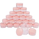 24 Pezzi Barattolini Plastica Piccoli con Tappo, 10ml Contenitori Viaggio, Piccoli Contenitori in Plastica Contenitori da Via