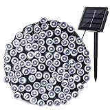 8 Leuchtmodi: 8 Leuchtmodi erfüllen unterschiedliche Anforderungen: Kombination, Wellenform, Aufeinanderfolgend, langsam Aufhellen, aufleuchtend, langsam verblassen, Funkeln, Dauerleuchten. Wählen Sie den richtigen Modus für Ihre Stimmung oder Veranstaltung. Arbeitszeit mit einer vollen Aufladung: Dauerlicht-Modus 6-10 Std. Blitz-Modus 8-10 Std.. Der Sonnenkollektor sammelt die Sonnenenergie während des Tages. (Aufladezeit: voll aufgeladen 6-8h im Sommer, voll aufgeladen 8-10h im Winter).