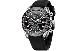 BY BENYAR orologi uomo Cronografo Movimento al Quarzo Orologio Elegante Sportivo di Moda Business orologi uomo 30 M Impermeabile e Antigraffio Regalo da Uomo