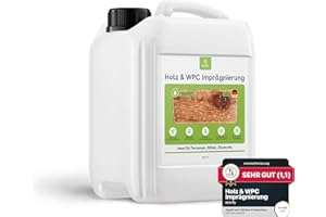 eco:fy Holz und WPC Imprägnierung Imprägniermittel Versiegelung Holz Terrasse Möbel Zaun Tisch gegen Grünbelag und Einschmutzung Transparent Lösemittelfrei PFC-frei (2,5 l)