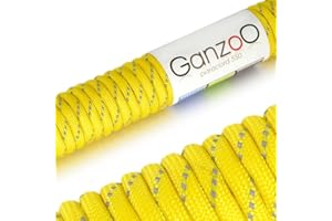 ‎GANZOO Ganzoo Paracord 550 Seil, Nylon-Polyester, 4mm, Typ 3, 30 Meter, 7 Kernstränge, Outdoor-Schnur, Allzweck-Seil, Hundehalsband, Hundeleine, Armband knüpfen, Camping, Survival