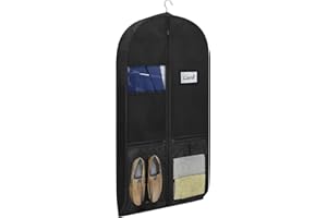 Celestia Portatrajes Hombre Viaje – Bolsa de Viaje para Ropa, Fundas para Vestidos, Chaquetas y Vestidos de Noche (Negra)