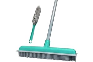 The Home Valet Company Rubber Broom set for floor cleaning and pet hair removal