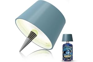 MU LIN lampara para botella sin cable, lámpara de mesa sin cable, lampara inalambrica;con 3 Colores y Brillo Regulable, Ideal para Dormitorio, Terraza, Cumpleaños