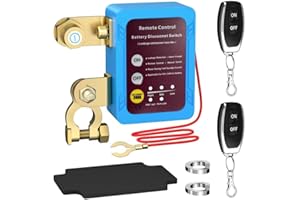 AFENAU Kill Switch for Car With Remote, 12V 240A Battery Disconnect Switch, Remote Cut Off with 2 Wireless REMOTE Controls, Car Battery Isolator Switch for RV, ATV, Truck, Camper, Boat