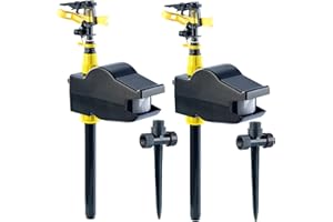 Exbuster Tierschreck: 2er Pack Wasserstrahl-Tiervertreiber, Bewegungsmelder, (Katzenschreck Bewegungsmelder, Katzenschreck mit Wasserstrahl, Garten Bewässerung)