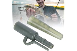 Heitune 50 Sets Silicone pêche de la Carpe de Fixation Ligne Rapide Changement Manchon du connecteur de sécurité Clip Plomb Tackle Kit d'accessoires