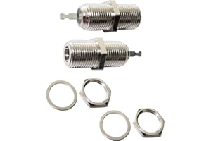 AERZETIX: 2 x Conectores Enchufe F Hembra para soldar de chasis Panel Antena TV satelite coaxial