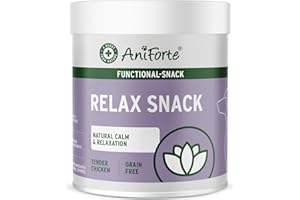 AniForte Relax Snack para Perros 300g - Relajación Natural y calmante, Snack antiestrés, con valeriana, Melisa, Romero, Ayuda en situaciones de estrés, ansiedad, nerviosismo