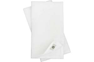 LINEN & COTTON Zestaw 4 serwetek ANABELLA, 100% lnu - 47 cm x 47 cm (18,8 cala x 18,8 cala), białe