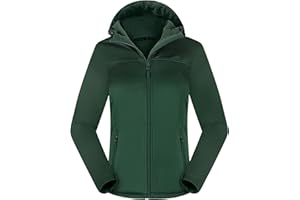 ATLASLAVA Damen Softshelljacke Wasserdichte Atmungsaktive Leichte Fleece Kapuze Übergangsjacke Laufen wanderjacke