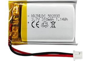 HXJNLDC Batería 3,7 V 310mah 502030 para VXI blueparrott b250 - XT Bluetooth Headset Battery Replacement Dashboard nextbase CarLog 402g 412gw 512g Cobra 840 Keychain Camera 808 Small Cameras C3, C11 16