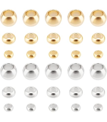 PH PandaHall Kit De 800 Épingles à Tête Sphérique En Laiton Doré/Argent - 8 Tailles (2mm) Pour Création Bijoux