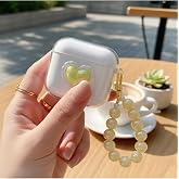 CaseOnn Kılıf Işıltılı Kalp Sarı Sarı Huawei FreeBuds SE 2 ile uyumlu