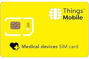 SIM Card for SMART DEVICE - Things Mobile - with Global Coverage and Multi-Operator GSM/2G/3G/4G LTE Network, No Fixed costs, No Expiration Date and Competitive Rates, with €10 Credit Included