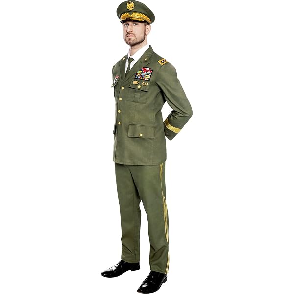 ATOSA Sergeant Soldat Kostüm Für Herren – Inkl. Jacke, Hose, Hut & Gürtel Für Karneval & Halloween (Größen M-L)