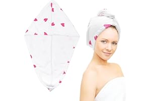 GYIOFAI Microfibre pour Cheveux Turban Séchage Rapide, Ultra Absorbant avec Bouton, Idéal pour Femmes Enfants aux Cheveux Longs, Maison Sauna