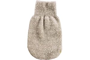 Loelle Guanto Esfoliante di Canapa - Naturale e 100% Biologica, per la Pulizia Profonda di Pori e Pelle, Rimuove Delicatamente le Impurità, Riutilizzabile e Adatto a Tutti i Tipi di Pelle - 1 Pezzo