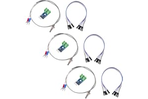 ALAMSCN 3 Stück MAX6675 Modul DC 3-5V mit K-Type Thermoelement Temperatursensor M6 Sonde