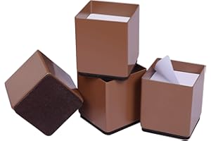 Ezprotekt 2"/5.1 cm Betterhöhungen Möbelerhöhung aus Karbonstahl, 2.4 Zoll Breit, Selbstklebende Möbelerhöhung Fügt 2 Zoll Höhe zu Betten, Sofas Schränken, Unterstützt 50.000 lbs, Schwarz Rund