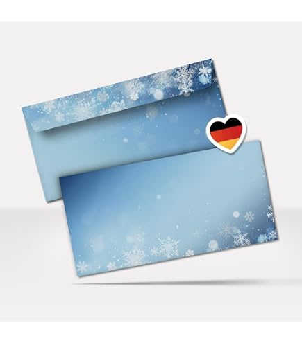Weihnachtsumschläge Mit Weihnachtsmann – 50 Stück, DIN Lang, Ohne Fenster, Selbstklebend
