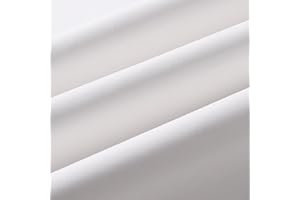 Wooqu PU Leder Buchtuch, PU-beschichteter und Vliesboden, lederähnliche Optik, weich, 43,2 x 73,7 cm, zum Buchbinden, Ziegenmaserung, Weiß