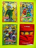 Lego Ninjago Serie 3 - 3 limitierte Gold Karten Trading Cards LE 9 Heldenhafte Hurami, LE 10 Spinjitzu Meister Team, LE 11 Garmadons Motorrad Gang, + 1 Ninjago Sch�tzh�lle - Ninjago Serie 3