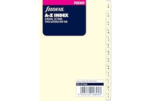 Filofax 211664 Recharge pour Organiseur index 2 lettres Crème