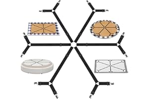 OPPKEPT Bed Sheet Clips Grippers, Adjustable Elastic Fitted Sheets Holder Strap for Bedding Tablecloth Suspender Fastener Band for Twin Full Queen King Single Double Bed Round Square Mattress Corner