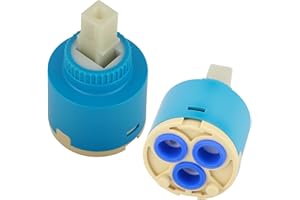 SOLRYN 2 Piezas Cartucho de Grifo de 35MM, Cartucho de Cerámica para Grifo Monomando Cocina Lavabo Ducha, Repuesto Universal Cartuchos para Grifos 35MM